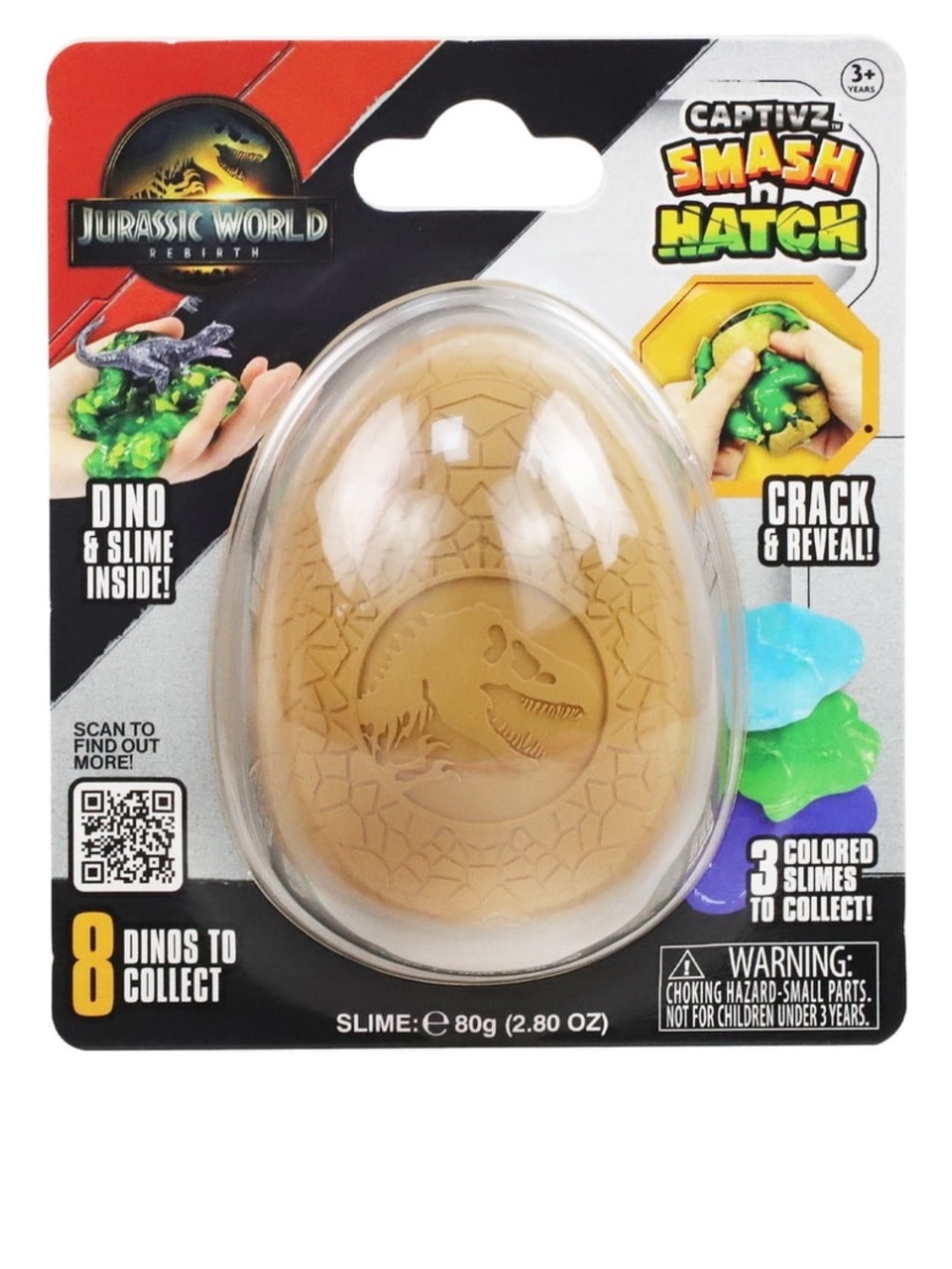 Jurassic World Rebirth / Captivz Smash n Hatch Dino & Slime Egg